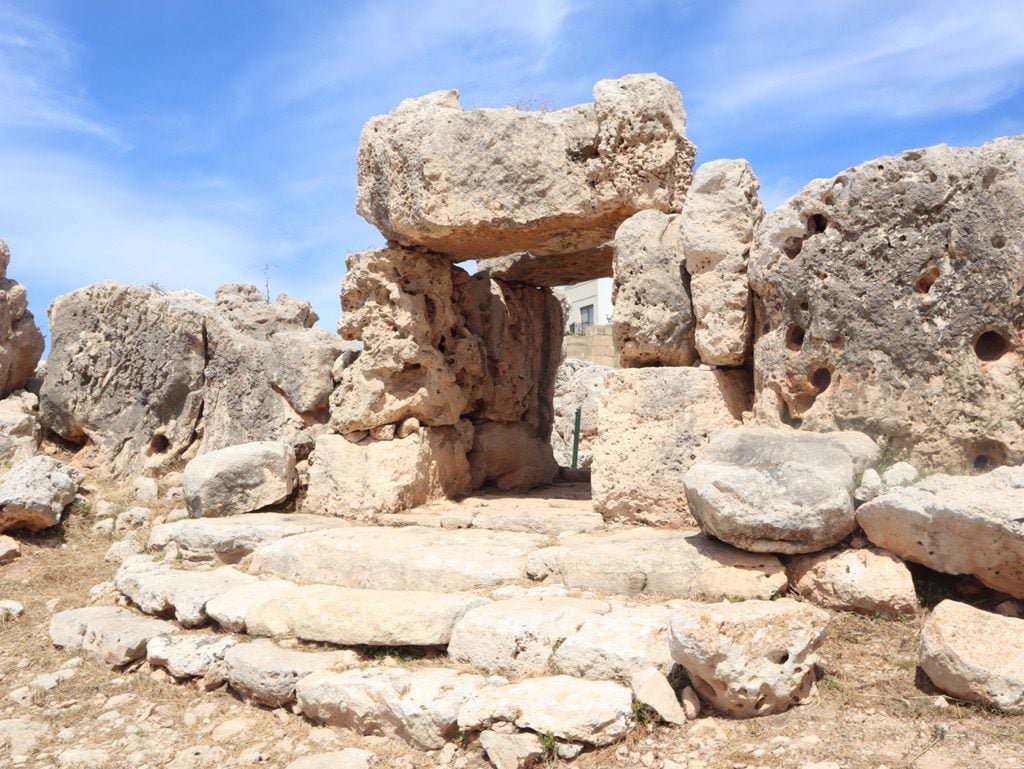 The temple Ta' Ħaġrat in Mgarr, Malta