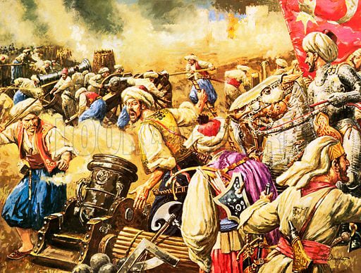 Suleiman I drives the Military Hospitaller Knights of St. John of Jerusalem out of Rhodes.