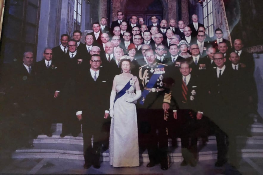 The queen at Malta's Parliament in 1967. Photo via Ann Fenech