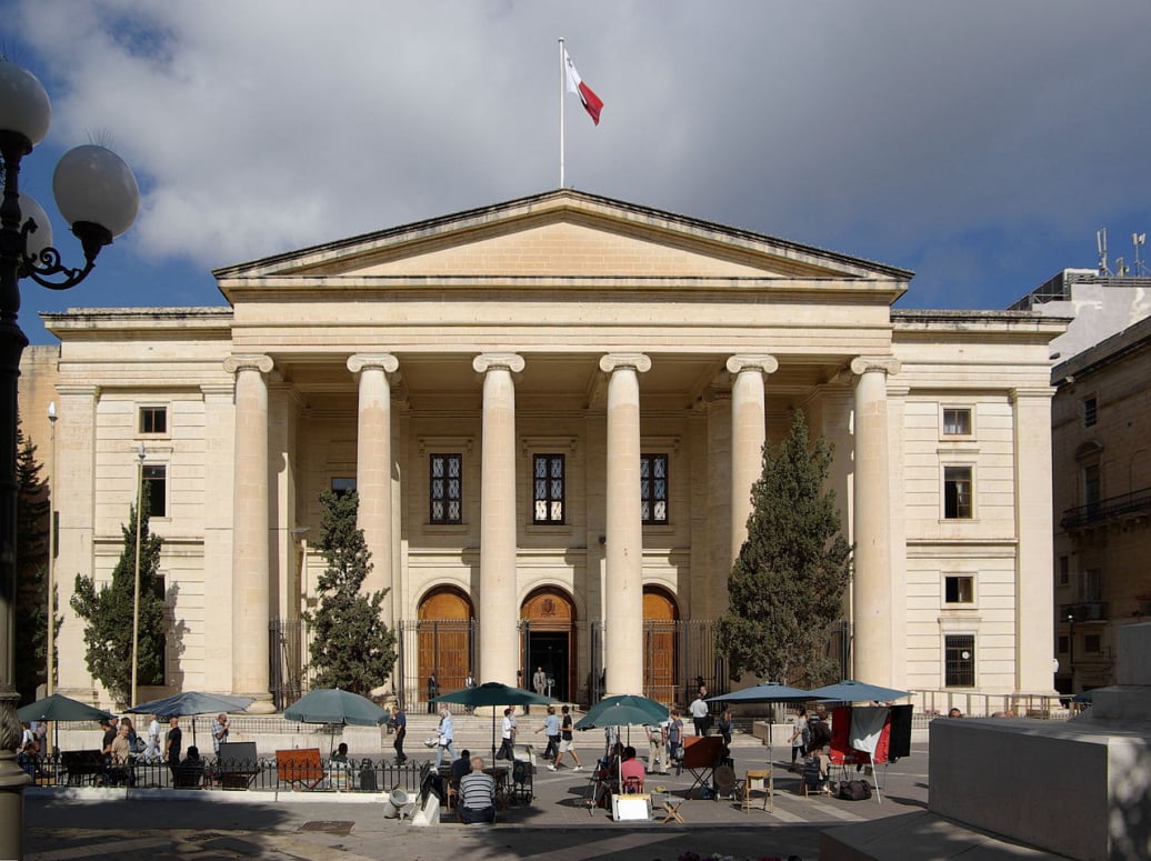 The Courts of Justice building in Valletta