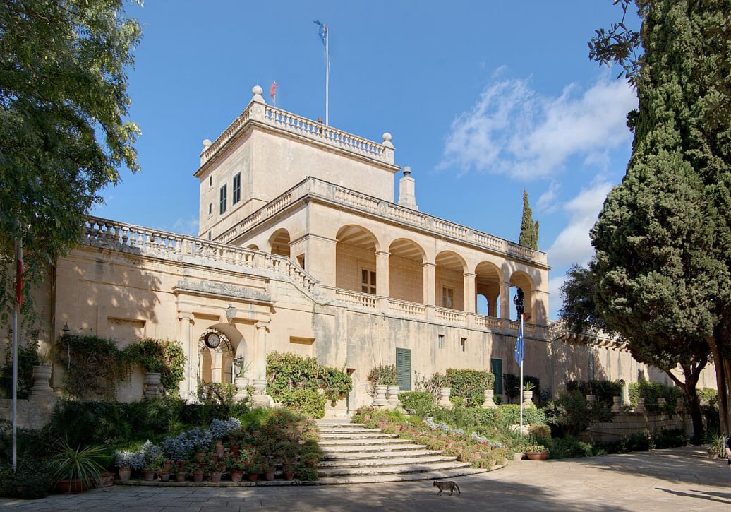 San Anton Palace in Attard serves as the official residence of the President of Malta