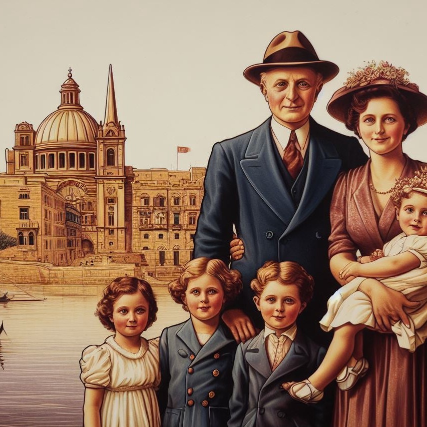 Hirsch Herman and Helene Eder moved from Vienna with their children to Malta in 1938