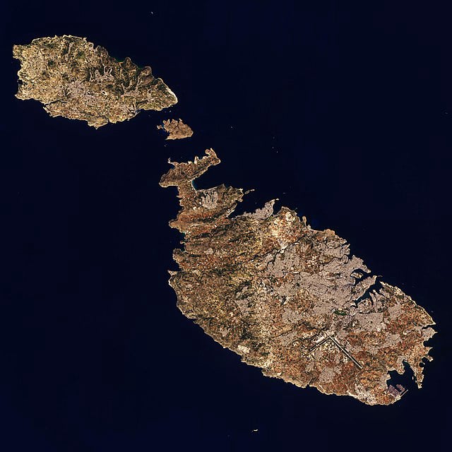 Satellite image of Malta