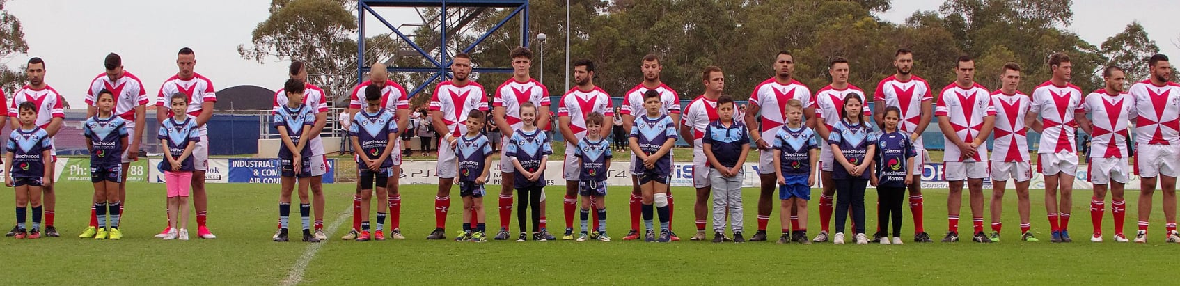 Malta lining up for a match against Italy ahead of the 2017 World Cup